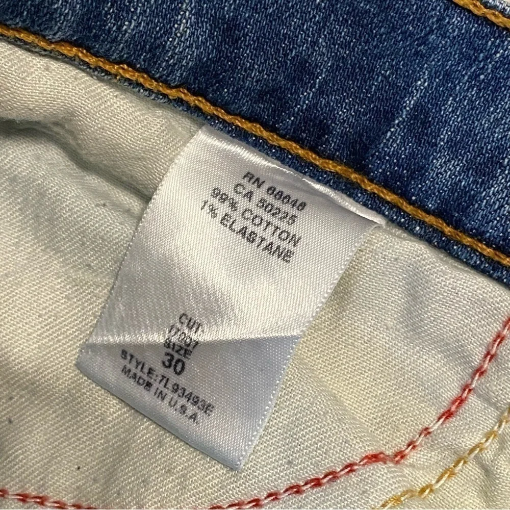 X2 Denim Laboratory Ultra Low Rise Embellished Flare Jean, Size 30